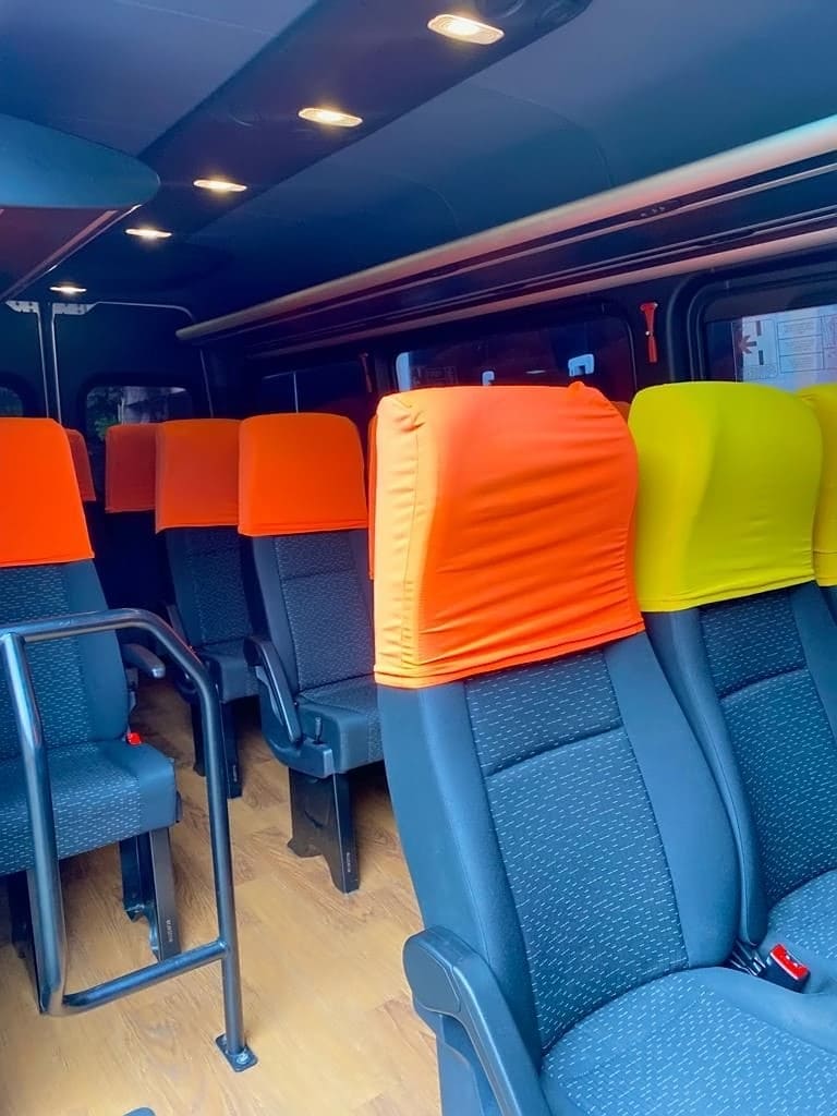 Interior das Vans para aluguel no rio de janeiro
